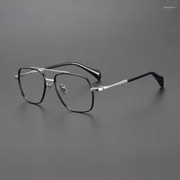 Sunglasses Frames High Quality Pure Titanium Glasses Handmade Frame For Men Women Optical Myopia Reading Designer Eyeglasses Prescription