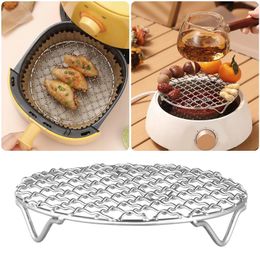 Tools Household Stainless Steel Barbecue Net Round With Feet Around The Stove Cooking Tea Electric Pottery Grill Thick