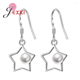 Dangle Earrings Nobel Star And Pearl Ball Women Hook For Wedding Engagement Party Accessories Pentagram Lovely Original Design