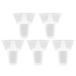 Disposable Cups Straws Snack Container Plastic Drinking Glasses 5 Sets Drink Cup Combo All In One Tumbler Milk Tea Bowls