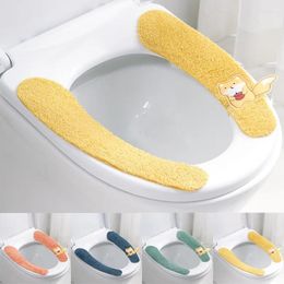 Toilet Seat Covers Reusable Cover Adhesive Washable Soft Household Bathroom Protection Winter Universal Toilettes Accessoires