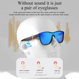 Headphones Smart Glasses Wireless Stereo Bluetoothcompatible Sunglasses Outdoor Cycling Sunglasses With Mic Handsfree Audio Headset HOT