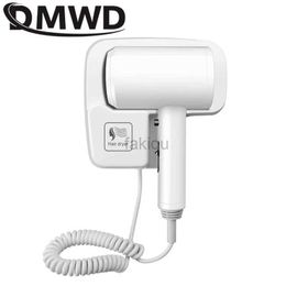 Hair Dryers DMWD Wall-mounted Hair Dryer Hotel Home Bathroom Quick-drying Blower Powerful Hot Cold Air Hanging Wall Electric Hair Dryer 240401
