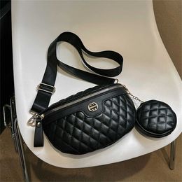 Designer bag Handbags Internet famous bouncing small trendy and versatile waist style fashionable ribbed embroidery thread single ba