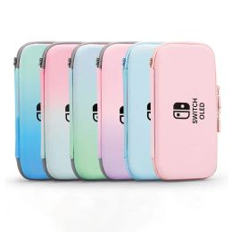 Bags Macaron Gradient Colour Storage Bag For Nintendo Switch Oled Game Console Travel Carry Pouch Protective Case NS JoyCon Box Cover