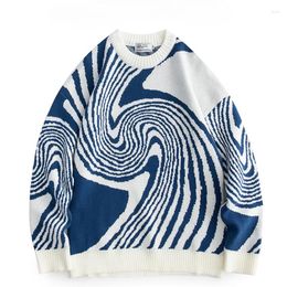 Men's Sweaters Men Harajuku Vintage Knitted Sweater 2024 Mens Korean Fashion Pullovers Man Japanese Streetwear Designer