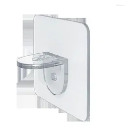 Hooks 4PCS Transparent Enhanced Stainless Steel Strong Self Adhesive Key Storage Hanger For Kitchen Bathroom Door Wall Multi-Fun