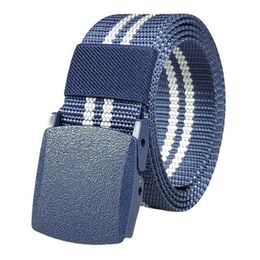 Belts Mens belt automatic buckle nylon mens tactical belt military belt canvas belt outdoor tactical sports belt Q240401