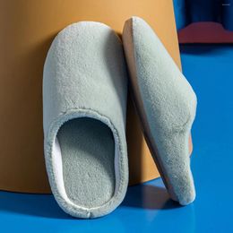 Slippers Soft-Soled Cotton Men's And Women's Indoor Home Shoes Warm Winter Household Women Fuzzy Slides