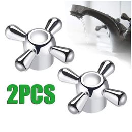 Kitchen Faucets 2Pcs Faucet Knob Handle Alloy Replacement Tap Kit For Bathroom Triangle Vae Single Cold Water Drop Delivery Home Gar Dhdga