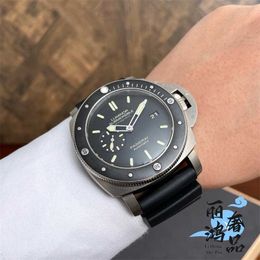 Swiss Luxury Watches Paneraiss Submersible Series Box Certificate Luminor 1950 Series Titanium Automatic Mechanical Mens Pam00389 Mens Stainless steel Waterpro