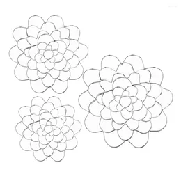 Decorative Flowers 3 Pcs Plant Flower Arrangement Aid Supplies Grid Inserts Vase Metal Arranger Floral Fixed Tools Wire