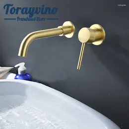 Bathroom Sink Faucets Basin Mixer Faucet Mitigeur Lave Main Tap Single Handle & Cold Water Taps Gold Cold& Wall Mounted