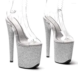 Dance Shoes 20cm/ 8inches With PVC Small Platform High Heel Sandals Sexy Straps Pole 263