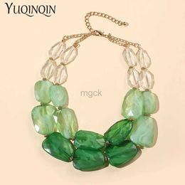 Pendant Necklaces Fashion Multi-layer Choker Necklaces For Women Trendy Jewellery Short Boutique Colourful Beads Pendant Necklace Accessories Summer 240330