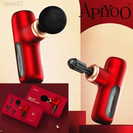 Massage Gun Electric massagers APIYOO Mini 4 modesTouch Screen Deep Tissue Percussion Muscle Massager Fascial For Pain Relief Body yq240401