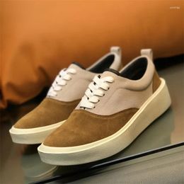 Casual Shoes Design Men Genuine Leather Lace-up Outdoor Flats Sports Street Trendy Board Luxury Sneakers 2A