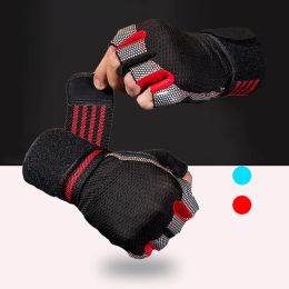 Gloves Men Women Dumbbell Weight Lifting Gloves Gym Half Finger Fitness Wrist Wrap Sport Gloves Fingerless Protect Wrist Cycling Gloves