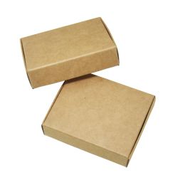 50 Pcs Vintage Brown Small Paper Gift Box Christmas Party Favour Candy Craft Paperboard Package Boxes ZZ