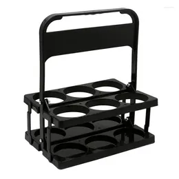 Kitchen Storage Milk Bottle Holder Tea Cup Stand 6-Holes Beer Display Organiser Folding Coffee