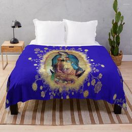 Blankets Our Lady Of Guadalupe Mexican Virgin Mary Mexico Tilma 20-103 Throw Blanket Flannel Fabric Decorative Sofa