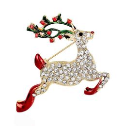 Pins Brooches Christmas Diamond Sika Deer Brooches For Women Dress Suit Brooch Pin Accessories Female Jewelry Cor Bk Price Drop Deliv Dharf