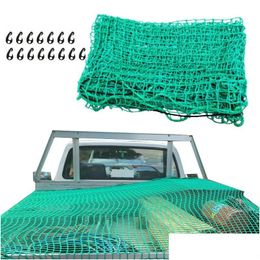 Car Organizer Cargo Net Protection Safety With Hooks 1.5X2.2M 2X 2.5X3.5M Trunk Lage Holder For Pickup Truck Bedcar Drop Delivery Auto Ottma