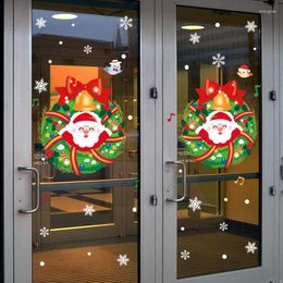 Window Stickers Static Stainless Glass For Christmas Decorations Decorate Santa Flakes Sticker Tint Film