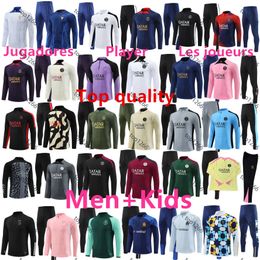 Top FRApPSG tracksuit Paris tracksuit training mbappe chandal 23 24 25 survetement foot tuta retro futbol Soccer tracksuit football tracksuit kid men and kids kit