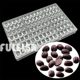 105 Hole Coffee Beans Candy Chocolate Molds Polycarbonate Bakeware Cake Pastry Confectionery Tool Makerbaking Mould 240328