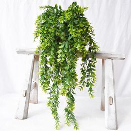 Decorative Flowers Artificial Hanging Plants Fake Leaves For Wall Home Porch Garden Fence Decoration