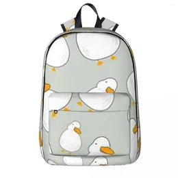 Backpack Chubby Duck Pattern Casual Student School Bag Laptop Rucksack Travel Large Capacity Bookbag