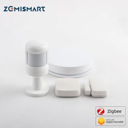 Control ZemiSmart HomeKit Zigbee Hub Smart Control PIR Sensor Door Window Sensor Temperature Humidity Sensor ZMHK01Homekit Sensor Kit