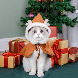 Dog Apparel Cloak British Shorthair Hairless Cat Winter Clothes Christmas Tree Elk Shawl Pet