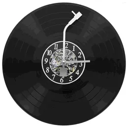 Wall Clocks Creative Record Clock Decor Round Bedroom Living Convenient Office