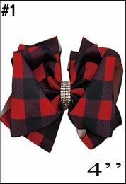 24pcs Buffalo Plaid bows christmas Hair Bows With Clips plaid Kids Girls Princess Handmade Boutique bows4832996