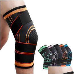 Protective Gear 1 Piece Of Sports Mens Compression Knee Brace Elastic Support Pads Fitness Equipment Volleyball Basketball Cycling Dro Otobs