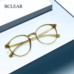 Sunglasses Frames BCLEAR Ultra Light TR90 Myopia Glasses Retro Round Optical Prescription Eyeglasses Frame Men Women Fashion Comfortable