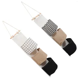 Storage Bags 2 Pcs Tote Bag Organiser Wall Mounted Hanging Baskets For Organising Wardrobe Phone Pouch Closet