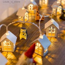 LED Strings Christmas Lighting String Wood House Light Home Holiday Decoration 1.5M 10 YQ240401