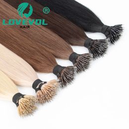 Extensions 100Pcs & 50Pcs Straight Nano Ring Hair Extensions 32 Colors European Micro Beads Ring Human Hair Extensions 0.5g/0.8g/1g/Strand