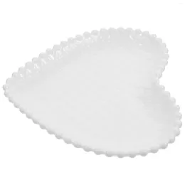 Plates Plastic Cutlery Heart Shaped Ceramic Dish Dessert Tray Plate Fruit Cake White Serving