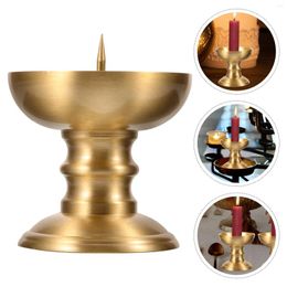 Candle Holders Brass Holder Candlestick Lamp Base Metal Desktop Ornament Tea Lights