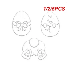 Baking Moulds 1/2/5PCS Easter Egg Cookie Cutter Embosser Mould Chick Fondant Biscuit Tools Happy Party DIY