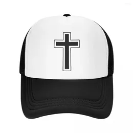 Ball Caps Jesus Catholic Cross Trucker Hat Adult Christian Religious Adjustable Baseball Cap Men Women Hip Hop Snapback Hats