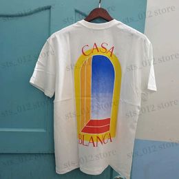 Men's T-Shirts Casa 23SS Mens High Quality Racing Pattern Printed Extra Large T-shirt T240401