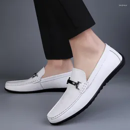 Casual Shoes Brand Business Soft Genuine Leather Loafers Mens Design Fashion Adult Male Footwear Handmade Boat