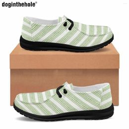 Casual Shoes Doginthehole Men's Dude Fashion Trend Line Print Design Gentleman Loafers Classic Business Office Flat