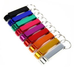 Portable Aluminium Alloy Keychain Bottle Opener Beer Openers Remove the Caps of Carbonated Drinks Sparkling Water Soda LL