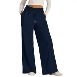 Women's Pants Womens Work Loose Casual Trousers With Pockets Female Oversized Wide Leg Lightweight Sweatpants Comfy Clothes